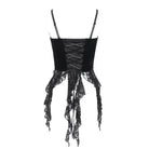 EVA LADY Women's Gothic Embroidered Tassels Lace-up Overbust Corset Black