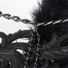 EVA LADY Women's Gothic Feather Wing Chained Truncheon