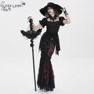EVA LADY Women's Gothic Feather Wing Chained Truncheon