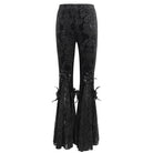 EVA LADY Women's Gothic Floral Embossed Lace Splice Flared Leggings