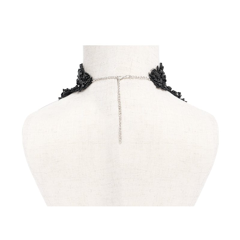 EVA LADY Women's Gothic Floral Embroidered Beaded Choker