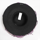 EVA LADY Women's Gothic Floral Embroidered Feather Tassels Hat