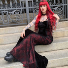 EVA LADY Women's Gothic Floral Embroidered Ruched Fishtail Wedding Dress