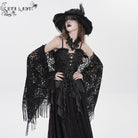 EVA LADY Women's Gothic Floral Tassels Cape