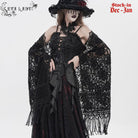 EVA LADY Women's Gothic Floral Tassels Cape