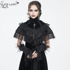 EVA LADY Women's Gothic Irregular Feather Beaded Black Lace Gloves