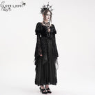 EVA LADY Women's Gothic Lace Crochet Long Sleeved Dress Wedding Dress