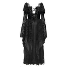 EVA LADY Women's Gothic Lace Crochet Long Sleeved Dress Wedding Dress