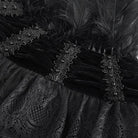 EVA LADY Women's Gothic Lace Splice Velvet Feather Cape