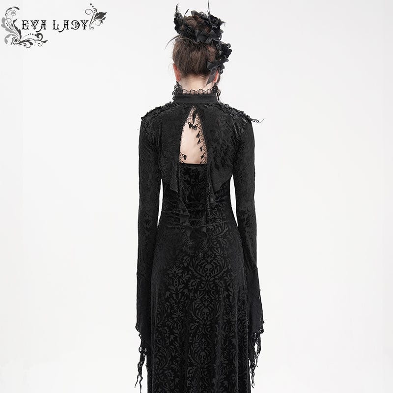 EVA LADY Women's Gothic Lace Tassels Cape