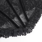 EVA LADY Women's Gothic Lace-up Rose Mesh Puff Flare Sleeve Velvet Top