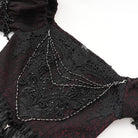 EVA LADY Women's Gothic Off-the-shoulder Lace Splice Prom Dress Red