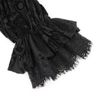 EVA LADY Women's Gothic Off-the-shoulder Ruffled Velvet Shirt Red