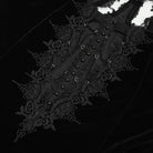 EVA LADY Women's Gothic Plunging Lace-up Lace Hem Slip Dress Black