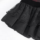 EVA LADY Women's Gothic Plunging Layered Lace Shirt with Oversleeves