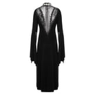 EVA LADY Women's Gothic Plunging Mesh Splice Velvet Dress