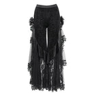 EVA LADY Women's Gothic Printed Mesh Floral Pants