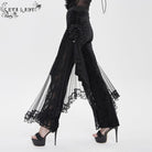 EVA LADY Women's Gothic Printed Mesh Floral Pants