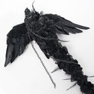 EVA LADY Women's Gothic Raven Cross Rose Chained Staff