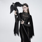 EVA LADY Women's Gothic Raven Cross Rose Chained Staff