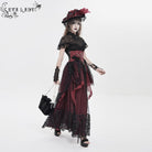 EVA LADY Women's Gothic Rose Beaded Chained Bag Black