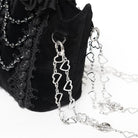 EVA LADY Women's Gothic Rose Beaded Chained Bag Black