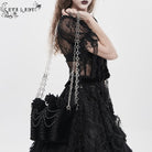 EVA LADY Women's Gothic Rose Beaded Chained Bag Black
