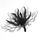 EVA LADY Women's Gothic Rose Feather Dendritic Fan