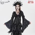 EVA LADY Women's Gothic Rose Feather Printed Long Sleeve Shirt