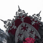 EVA LADY Women's Gothic Rose Feather Wing Headpiece