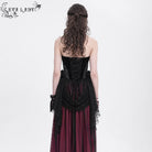 EVA LADY Women's Gothic Rose Heart Lace Splice Halterneck Shirt Black