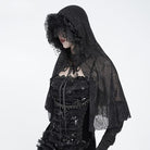 EVA LADY Women's Gothic Rose Hooded Mesh Cape