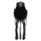 EVA LADY Women's Gothic Rose Lace-up Irregular Hem Skirt Black