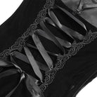 EVA LADY Women's Gothic Rose Lace-up Ruched High-Low Velvet Slip Dress