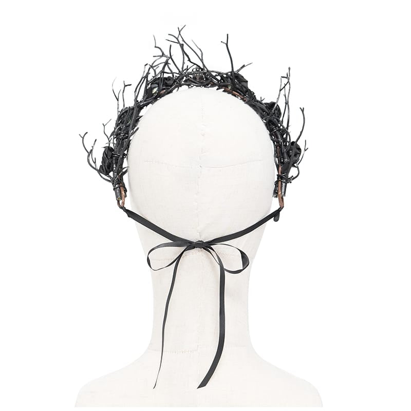 EVA LADY Women's Gothic Rose Twigs Headpiece