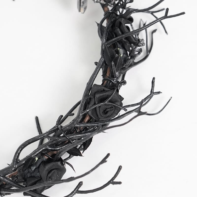 EVA LADY Women's Gothic Rose Twigs Headpiece