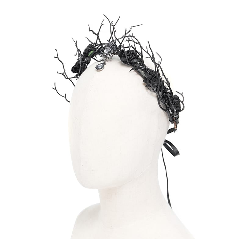 EVA LADY Women's Gothic Rose Twigs Headpiece