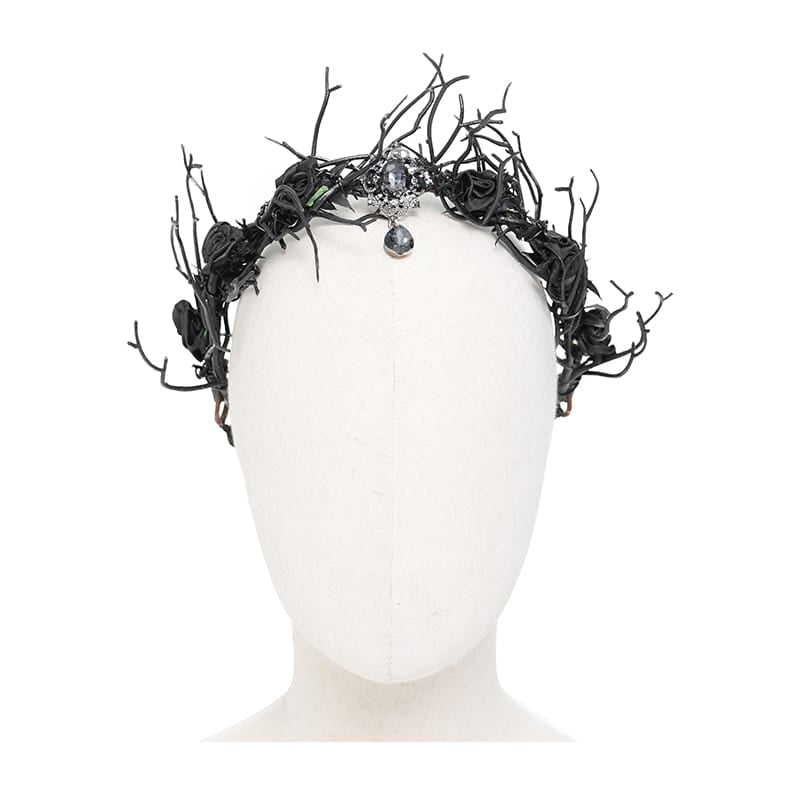 EVA LADY Women's Gothic Rose Twigs Headpiece