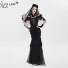 EVA LADY Women's Gothic Ruched Ruffled Off Shoulder Dress