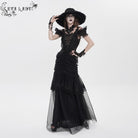 EVA LADY Women's Gothic Ruched Ruffled Off Shoulder Dress