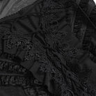 EVA LADY Women's Gothic Ruffled Off Shoulder Flared Sleeved Shirt Black