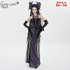 EVA LADY Women's Gothic Scale Printed Lace Splice Mermaid Dress