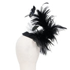 EVA LADY Women's Gothic Skull Feather Beaded Fringe Fascinator Hat