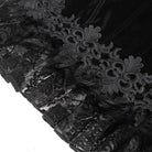 EVA LADY Women's Gothic Stand Collar Floral Embroidered Feather Jacket