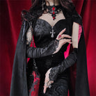 EVA LADY Women's Gothic Stand Collar Floral Embroidered Shirt