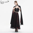 EVA LADY Women's Gothic Stand Collar Floral Embroidered Shirt