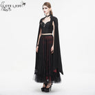 EVA LADY Women's Gothic Stand Collar Floral Embroidered Shirt