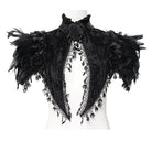 EVA LADY Women's Gothic Tassels Feather Lace Cape