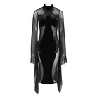EVA LADY Women's Punk Sheath Dress With Bell Sleeves