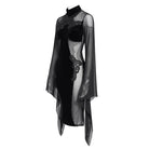 EVA LADY Women's Punk Sheath Dress With Bell Sleeves